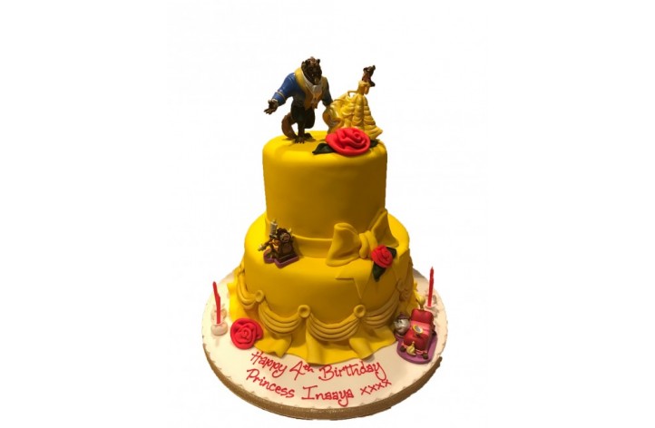 Beauty & The Beast Tiered Cakes (Own Figures)